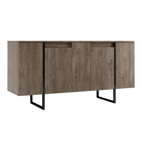 Μπουφές Luxe Megapap Χρώμα Καρυδί 160x35x80εκ.