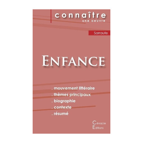 Enfance de Nathalie Sarraute (Fiche de Lecture)  Poche