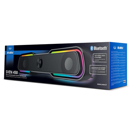 Sven 2.0 Speakers 450 Black usb Bluetooth 2x5w (sv-020958)