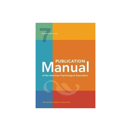 Publication Manual of the American Psychological Association