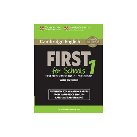 Cambridge fce First for Schools 1 Student's Book With Answers