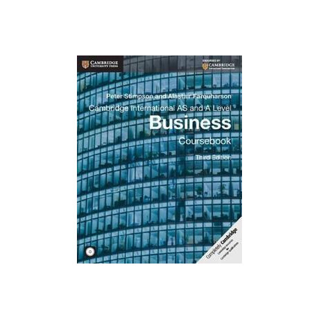 Cambridge International as and a Level Business Coursebook With cd-rom