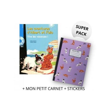 Super Pack Albert et Folio Vive les Vacances! (+mon Petit Carnet+stickers)
