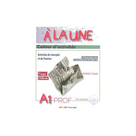A' la une a1 Cahier  Professeur
