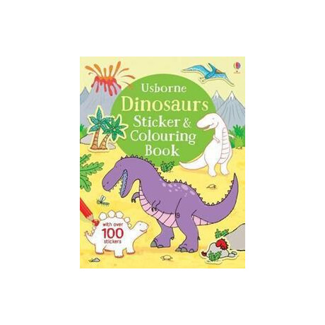 Dinosaurs Sticker & Colouring Book