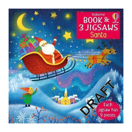 Usborne Book and 3 Jigsaws : Santa