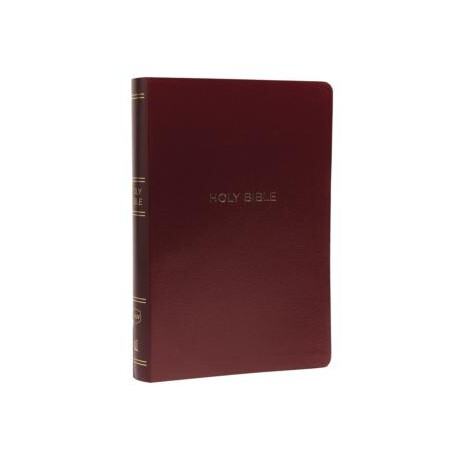 Nkjv Holy Bible, Giant Print Center-Column Reference Bible, Burgundy Leather-Look, 72,000+ Cross References, red Letter, Comfort Print: new King James Version
