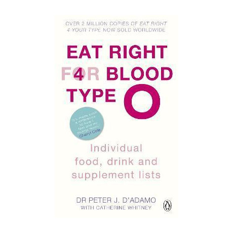 Eat Right for Blood Type o : Maximise Your Health With Individual Food, Drink and Supplement Lists for Your Blood Type