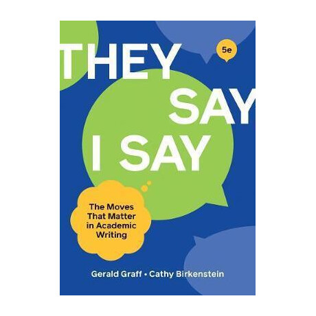 "they say / i Say"