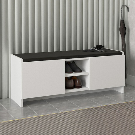 Παπουτσοθήκη Verly Megapap Χρώμα Λευκό 110x33,2x43εκ.