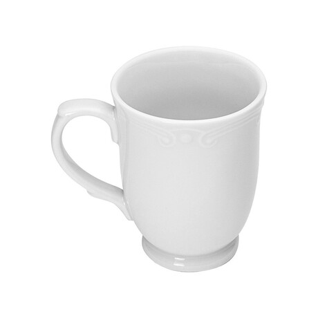Estia Κουπα του Καφε Athénée Πορσελανινη Αναγλυφη 340ml White
