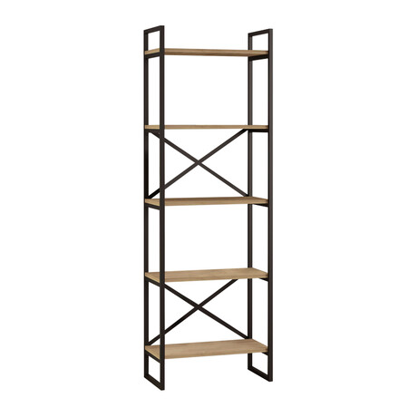 Βιβλιοθήκη Dusan Megapap Χρώμα Sepet oak 58x30x175εκ.