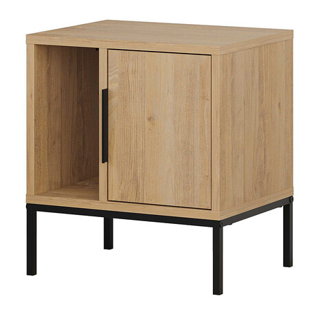Κομοδίνο Glynn Megapap Χρώμα Saphhire oak 45x35x50εκ.