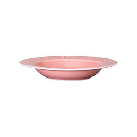Estia Πιατο Βαθυ Athénée Πορσελανινο Αναγλυφο 23cm  Rose