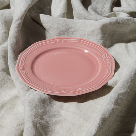 Estia Πιατο Ρηχο Athénée Πορσελανινο Αναγλυφο 20cm Rose