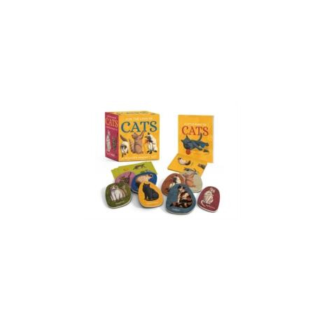 For the Love of Cats: a Wooden Magnet set