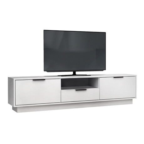 Έπιπλο Τηλεόρασης Mensa Megapap Χρώμα Λευκό 180x35x43cm.