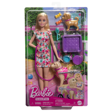 Mattel Barbie®: you can be Anything - Doll With Puppies and pet Wheelchair Playset (Htk37)