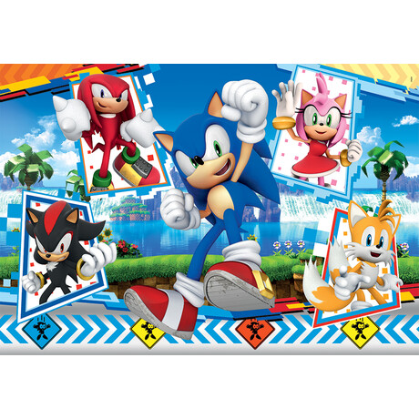 Clementoni Παιδικό Παζλ Maxi Super Color Sonic The Hedgehog 24 τμχ