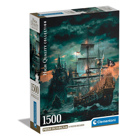 Clementoni Παζλ High Quality Collection Το Πλοίο Των Πειρατών 1500 τμχ - Compact Box
