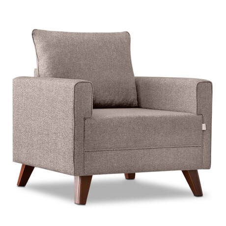 Πολυθρόνα Bella Megapap Υφασμάτινη Χρώμα Κρεμ 82x81x85εκ.