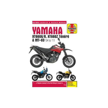 Yamaha Xt660 & mt-03 (04 - 11) Haynes Repair Manual