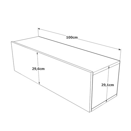 Έπιπλο Τηλεόρασης ArteLibre INVERIE Πεύκο Μοριοσανίδα 100x31.6x29.6cm