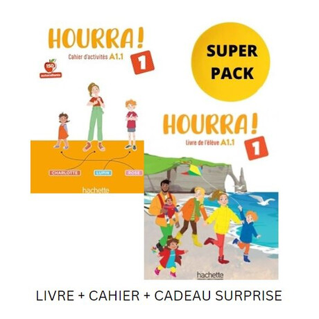 Hourra! 1 Super Pack (Livre + Cahier + Cadeau Surprise)