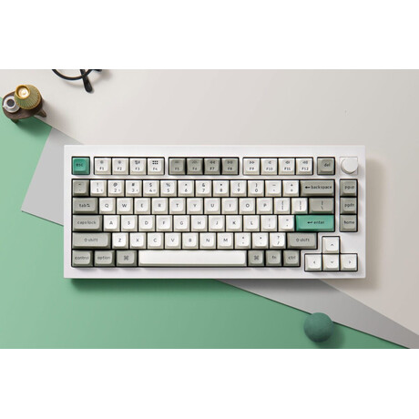 Keychron Q1 Max QMK/VIA (Q1M-P1) Wireless Custom Mechanical Keyboard-Red Switch-Shell White US Layou