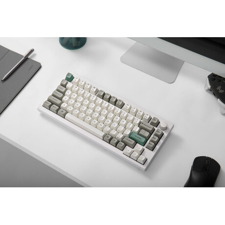 Keychron Q1 Max QMK/VIA (Q1M-P1) Wireless Custom Mechanical Keyboard-Red Switch-Shell White US Layou