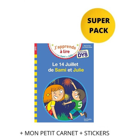 Japprends a Lire Avec Sami et Julie Special dys Super Pack (+ mon Petit Carnet + Stickers)