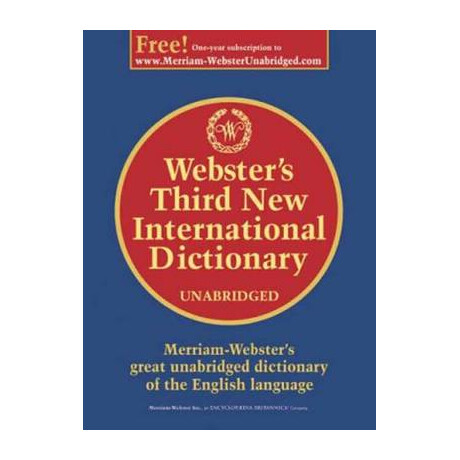 Websters Third new International Dictionary hc