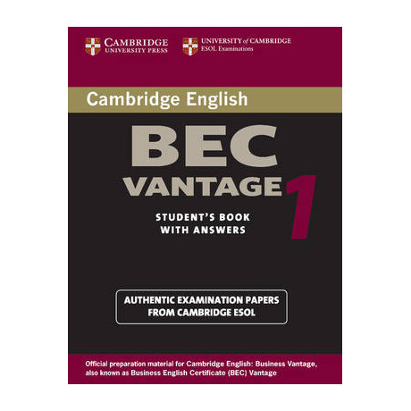 Cambridge bec Vantage 1 sb w/a Cambridge bec Vantage 1 sb w/a