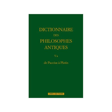De Paccius a Plotin. Dictionnaire