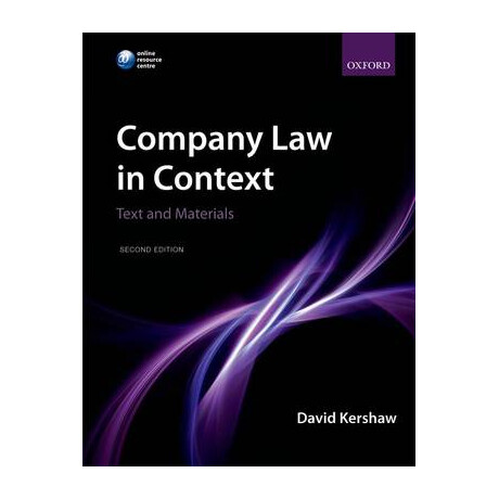 Company law in Context (Text and Materials) 2nd ed pb