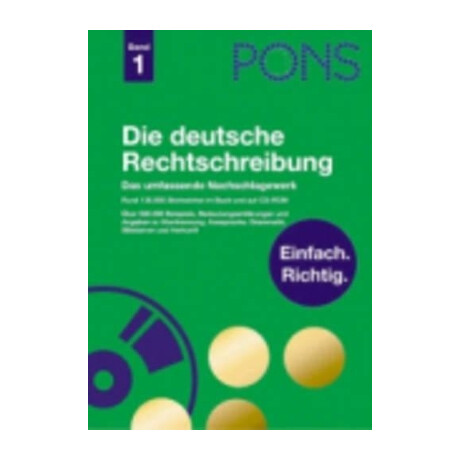 Pons die Deutsche Rechtschreibung Band 1 hc Pons die Deutsche Rechtschreibung Band 1 hc