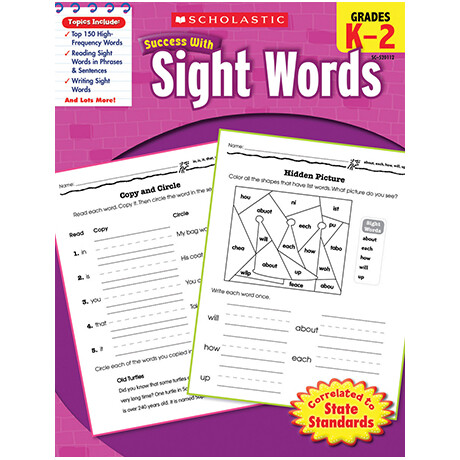 Success With Sight Words (Grades k-2)