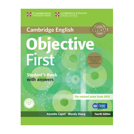 Objective First sb Pack w/a (+ cd (2) + cd-Rom) 4th ed