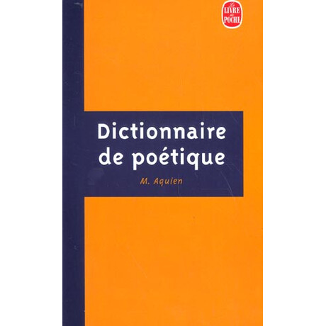 Dictionnaire de Poetique pb a Format
