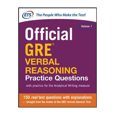 Official gre Verbal Reasoning Practice Questions: 1 pb