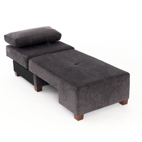 Πολυθρόνα - Κρεβάτι Perenna Megapap Υφασμάτινη Χρώμα Ανθρακί 116x93x83εκ.