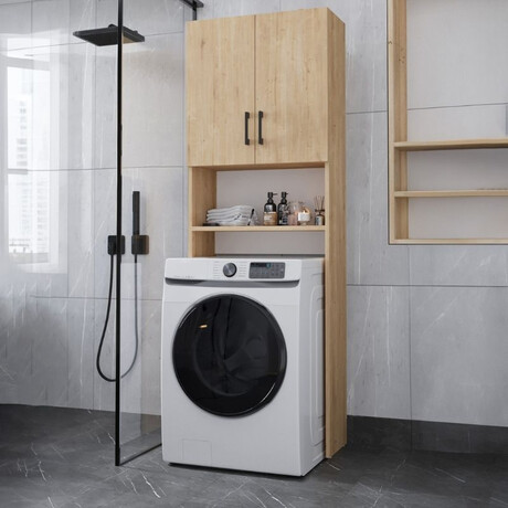 Έπιπλο Πλυντηρίου Holton Megapap Χρώμα Sapphire oak 65,5x30x180εκ.