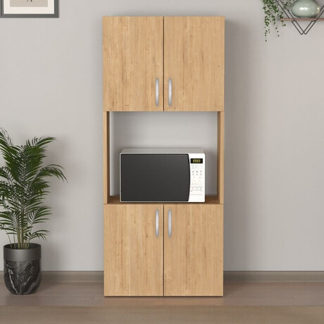 Ντουλάπα Κουζίνας Armado Megapap Χρώμα Sapphire oak 60x32x140εκ.