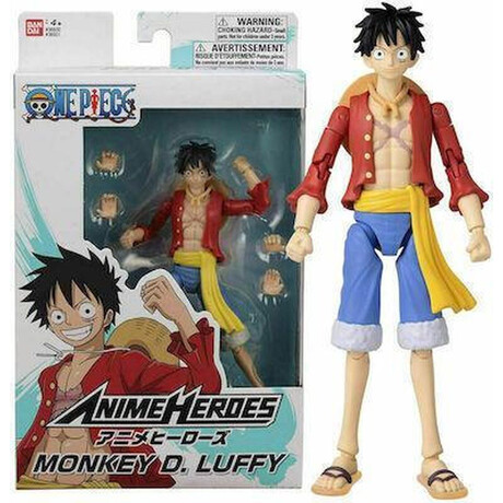 Bandai Anime Heroes: one Piece - Monkey d. Luffy Dressrosa Version Action Figure (37007)