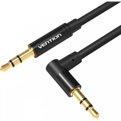 Vention 3.5mm Male to 90° Male Audio Cable 1m Black Metal Type (Bakbf-t) (Venbakbf-t)