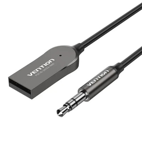 Vention usb car Bluetooth 5.0 Audio Receiver With Coiled Cable 1.5m Gray Zinc Alloy Type (Naghg) (Vennaghg)