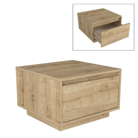 Τραπεζάκι Σαλονιού Pura Megapap Χρώμα Sapphire oak 60x60x40εκ.