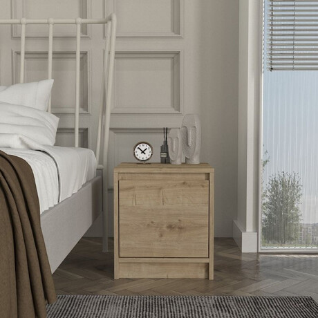 Κομοδίνο Conve Megapap Χρώμα Sapphire oak 40x35x45εκ.