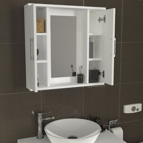 Καθρέπτης Μπάνιου Surra Μegapap Χρώμα Λευκό 65x15,3x65εκ.