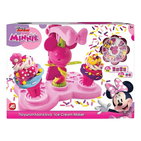 Παγωτοπλαστελινια Minnie με Πολυχρωμα Διακοσμητικα Sprinkles